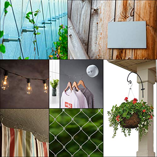 Vinyl Coated Picture Hanging Wire 1.5mm Up to 150lbs,100 Feet(30.5M) Stainless Steel Picture Wire Spool with 40Pcs Aluminum Crimping Sleeves,Heavy Wire for Hanging Picture Frame,Artwork,String Light