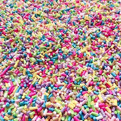 EHOPE 120G Fake Sprinkles Polymer Sprinkles Faux Sprinkles Resin Sprinkles Clay Sprinkles For Resin Fake Candy Sprinkles for Nail Art DIY Crafts Cake Phone Case( 10 Colors-120g )