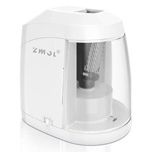 zmol electric pencil sharpeners battery operated, pencil sharpener for colored pencils, auto stop for no.2/colored pencils(6-8mm),school/classroom/office/home(usb cable included)