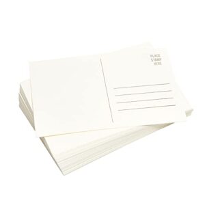 50 Pack Blank Postcards, Watercolor Paper Post Cards for DIY Thanksgiving, Christmas, Mailing, Painting (White, 4x6 In)