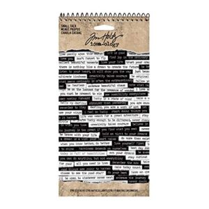small talk stickers by tim holtz idea-ology, 8.25 x 4.25 inch sheet size, 296 stickers, black/white, th93193