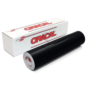 roll of matte oracal 631 removable vinyl works with all vinyl cutters – black – 12″ x10ft