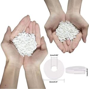 4000pc White Clay Beads 6mm for DIY Jewelry Making Bracelets Necklace Earring, White Bracelet Beads, Heishi Beads, Polymer Clay Beads