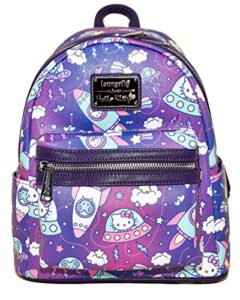 loungefly hello kitty spaceships print mini backpack standard