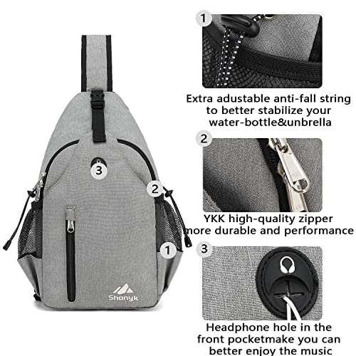 JEBATOXI Crossbody Sling Backpack Sling Bag Multipurpose Chest Bag Travel Hiking Daypack