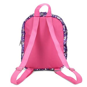 Peppa Pig Mini Backpack for Girls for Kindergarten & Elementary School, 10 Inch, Flip Sequins Patch, Adjustable Straps, Lightweight Travel Bag for Kids