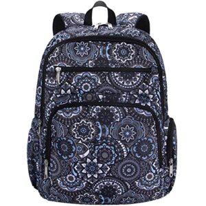 large travel backpack for women college campus bookbag xl lightweight school bag fits 15.6 inch laptop water-resistant casual daypack airline approved carry on backpack grey paisley mochilas de mujer