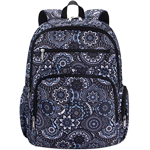 Large Travel Backpack for Women College Campus Bookbag XL Lightweight School Bag Fits 15.6 Inch Laptop Water-resistant Casual Daypack Airline Approved Carry On Backpack Grey Paisley Mochilas De Mujer