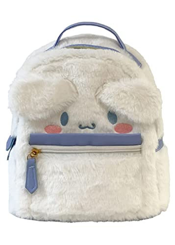 HDHTB Cute Girl Small Plush Bag Backpacks Kawaii Cartoon Japanese Anime Furry Bag Leisure Daily Backpack Schoolbag Bookbag (White)