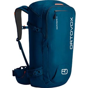 ortovox haute route 40l backcountry ski backpack, petrol blue