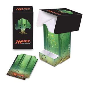 ultra pro magic: the gathering mana 5 “forest” full-view deck box w/ dice tray