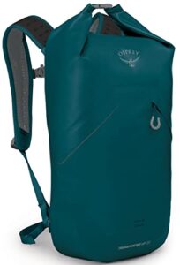 osprey transporter roll top waterproof backpack 25, night jungle blue