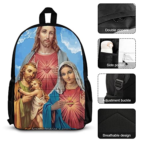 WayGoTee Virgin Mary Our Lady of Guadalupe Backpack Bookbag With Shoulder Bag Pencil Bag Set Bookbags 3pcs Set Gifts