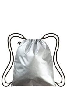 loqi metallic silver backpack