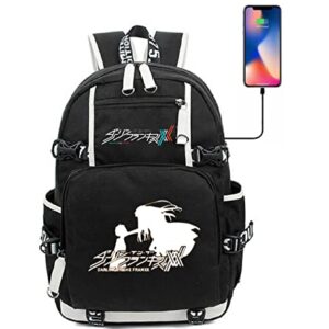 ISaikoy Anime Darling in the FranXX Backpack Shoulder Bag Bookbag Daypack School Bag 1