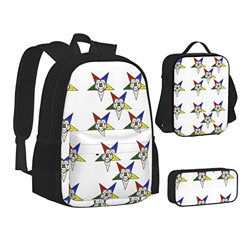 Teen Backpack Set School Bookbags Girls Boys Stars Eastern Stars Backpacks With Lunch Box And Pencil Case