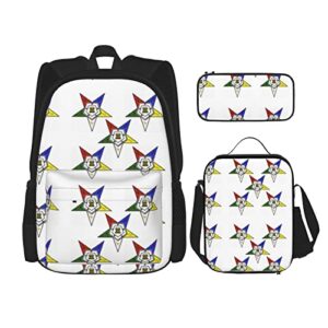 Teen Backpack Set School Bookbags Girls Boys Stars Eastern Stars Backpacks With Lunch Box And Pencil Case