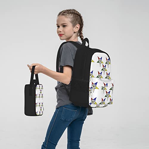 Teen Backpack Set School Bookbags Girls Boys Stars Eastern Stars Backpacks With Lunch Box And Pencil Case