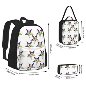 Teen Backpack Set School Bookbags Girls Boys Stars Eastern Stars Backpacks With Lunch Box And Pencil Case