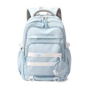 rrrwei backpack for girls 15.6 inch laptop school bag kids elementary college backpacks large bookbags for teen girls (blue)