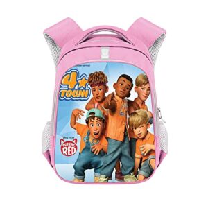 custom 13 inch schoolbag turnred anime reflective stripe pink girls backpack