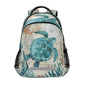 ocean sea turtle backpacks travel laptop daypack school book bag for men women teens kids