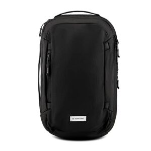 heimplanet original | transit line daypack 24l | waterproof backpack with laptop compartment and clamshell opening | dyecoshell material | supports 1% for the planet (black)