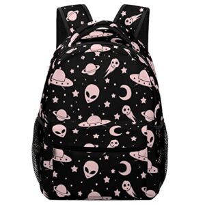 alien print backpack print work leisure travel schoolbag adjustable practical gift unisex laptop backpack
