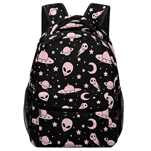 Alien Print Backpack Print Work Leisure Travel Schoolbag Adjustable Practical Gift Unisex Laptop Backpack