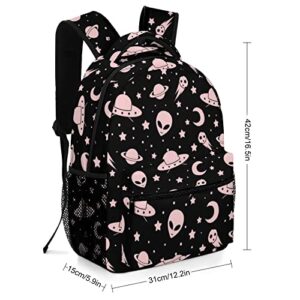 Alien Print Backpack Print Work Leisure Travel Schoolbag Adjustable Practical Gift Unisex Laptop Backpack