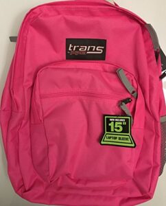 jansport supermax fluorescent pink 15″ laptop backpack