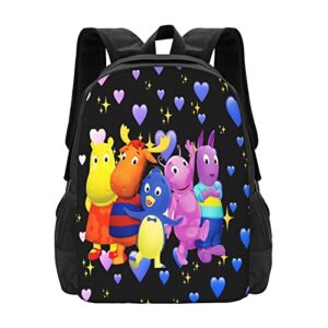 pobecan the anime backyardigans backpack laptop backpack school daypack book bag travel bag for men women boys girls