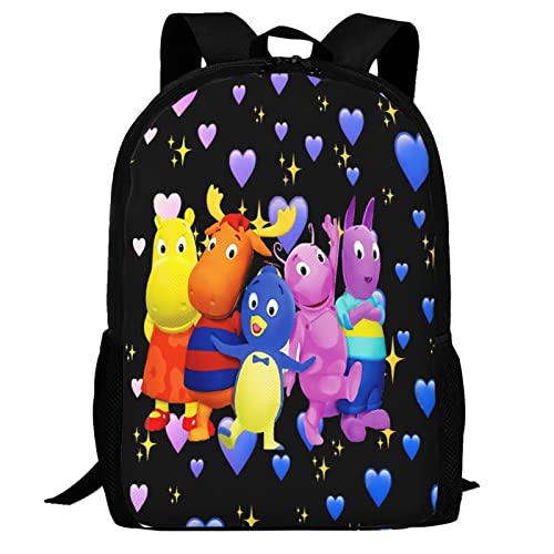 Pobecan The Anime Backyardigans Backpack Laptop Backpack School Daypack Book Bag Travel Bag for Men Women Boys Girls