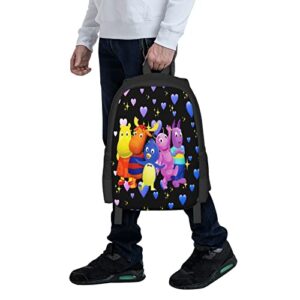 Pobecan The Anime Backyardigans Backpack Laptop Backpack School Daypack Book Bag Travel Bag for Men Women Boys Girls