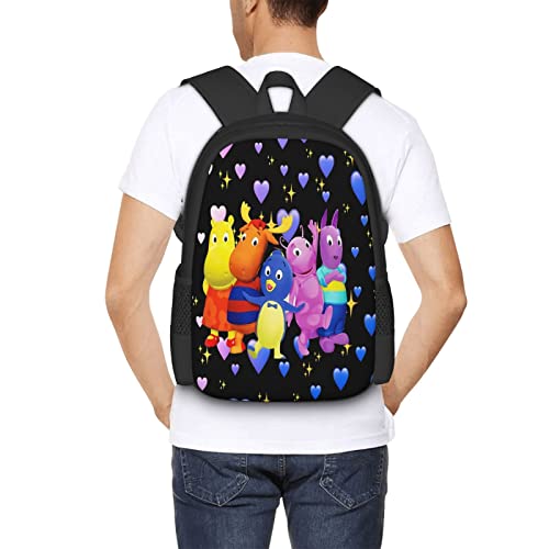 Pobecan The Anime Backyardigans Backpack Laptop Backpack School Daypack Book Bag Travel Bag for Men Women Boys Girls