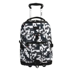 j world new york lunar rolling backpack, laptop bag with wheels, camo, 19.5″