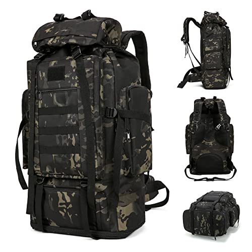 BNMJVJL 100L Camping Hiking Military Tactical Backpack Outdoor Climbing Sport Bags for Camping,Backpacking