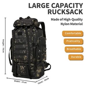 BNMJVJL 100L Camping Hiking Military Tactical Backpack Outdoor Climbing Sport Bags for Camping,Backpacking