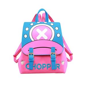 naohshp anime tony tony chopper backpack purse for teen girls, cute cosplay small backpacks shoulder bag