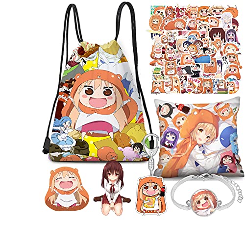 Himouto! Umaru-chan Merch, Backpack,Bag Phone Holder,Pins,Pillow Case,Bracelet, Necklace (A)