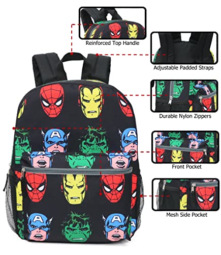 Marvel Avengers Kids Full Size All Over Print 16" Comic Backpack