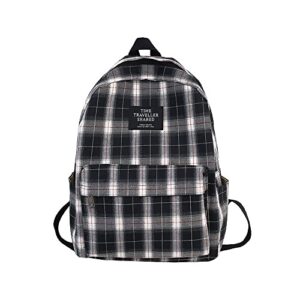 lovecraft light academia plaid backpack for school aesthetic backpacks preppy rucksack, back to school and off to college accessories