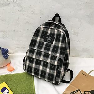 LOVECRAFT Light Academia Plaid Backpack for School Aesthetic Backpacks Preppy Rucksack, Back to School and off to College Accessories