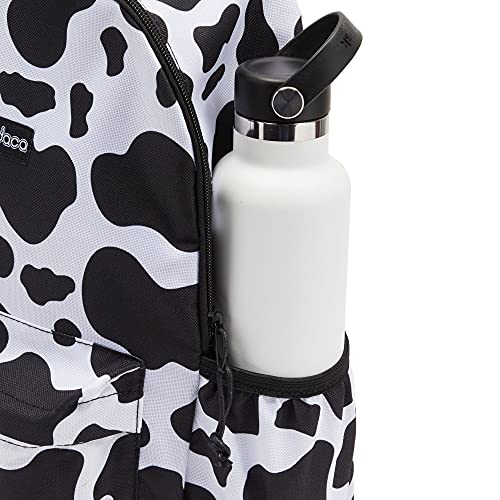 Zodaca Mini Cow Print Backpack for Women and Girls (12.5 x 4.5 x 15 In)