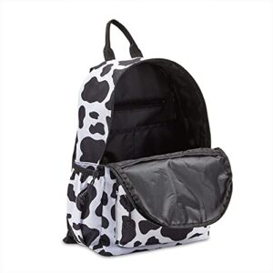 Zodaca Mini Cow Print Backpack for Women and Girls (12.5 x 4.5 x 15 In)