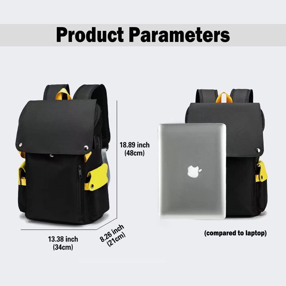 HedgeHog Cartoon Backpack 18 Inch Laptop Backpacks Casual Daypack Anime Bookbag Game Bags Travel Bag with USB Charging Port (S,Large)