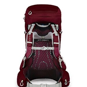 Osprey Aura AG 50 Women's Backpacking Backpack, Gamma Red, X-Small