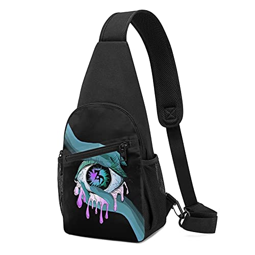 Zeds Dead Crossbody Bags Sling Backpack for Man & Women Chest bag Multifunction Hiking Pack Small Shoulder Backpack,Camping,Sports Shoulder Bag,Small Travel Daypack