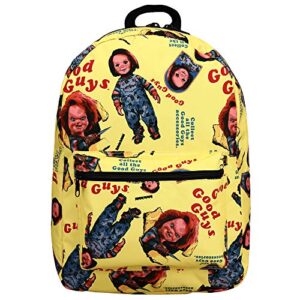 chucky classic horror movie yellow all over print tech backpack