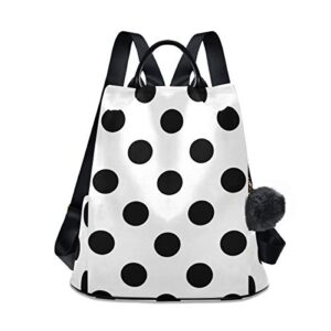alaza polka dot black white trips hiking camping rucksack pack for women